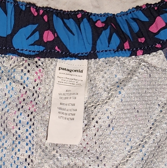 Patagonia Women's Baggies Pollen Confetti Dolomite Blue Size Large - Picture 5 of 5